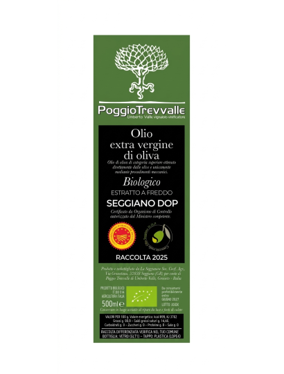 Olio EVO Seggiano DOP BIO 2025 – Olivastra Seggianese | Poggio Trevvalle